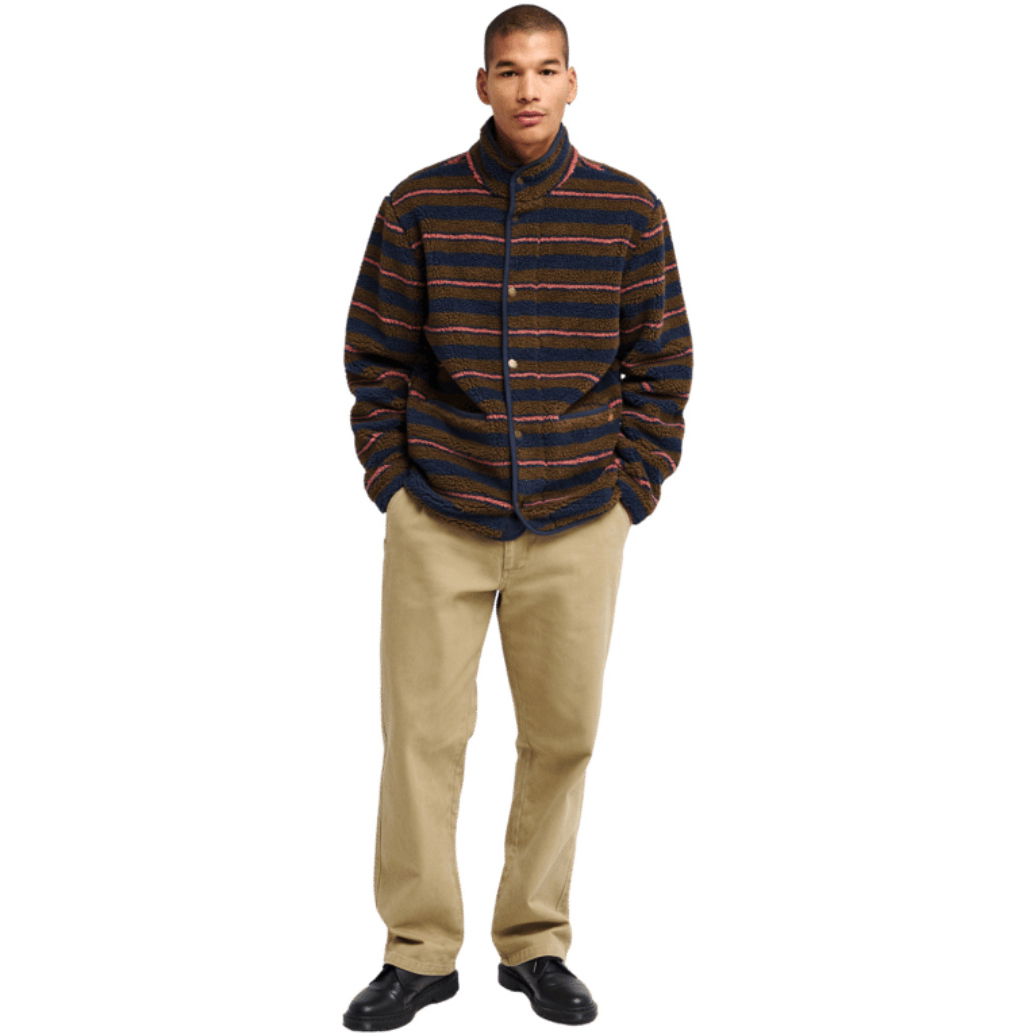 2026 RVCA Mens Westwood Snap Fleece EVYJK00110 - Navy